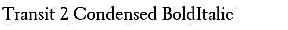 Transit 2 Condensed BoldItalic字体转换